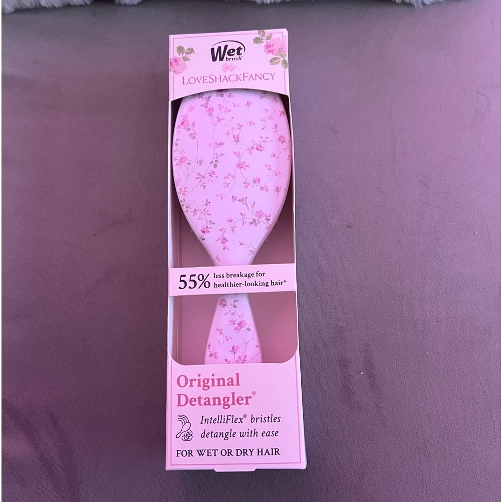 NWT LOVESHACKFANCY X WET BRUSG COLLAB PINK FULL SIZE BRUSH 💗🎀